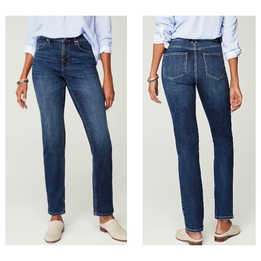 NWT J Jill High Rise Straight Leg Jeans Luna Wash Sz 6